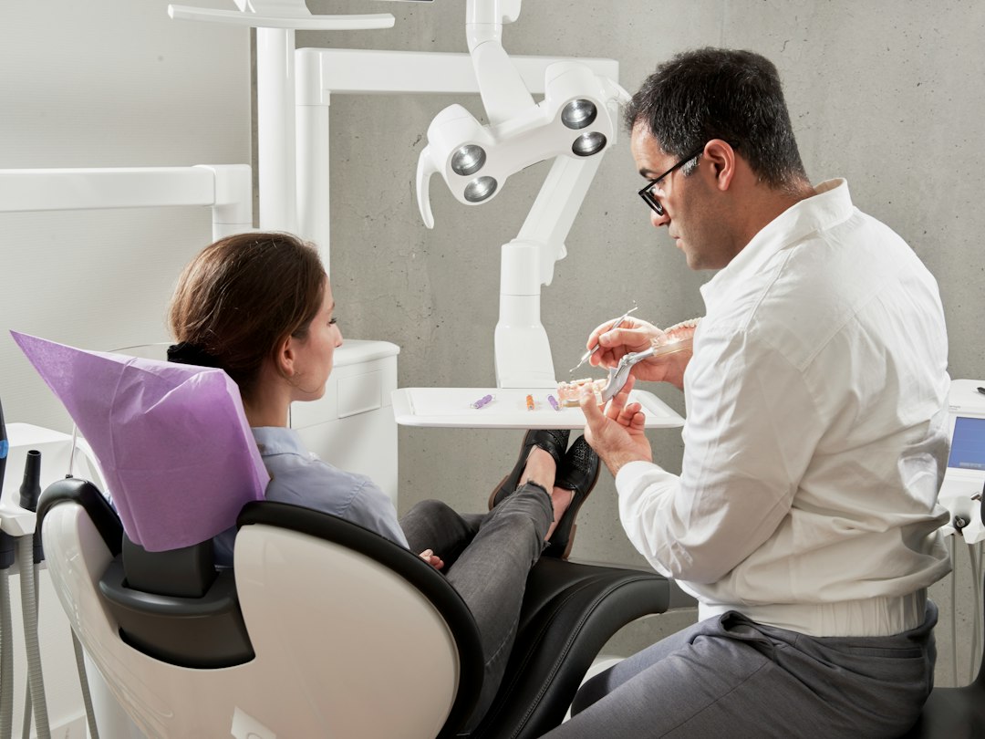 Dentist treating a patient